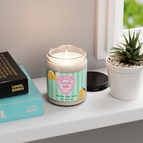 Beverly Hills Troop Scented Soy Candle – 9oz Lemon Spa Aromatherapy