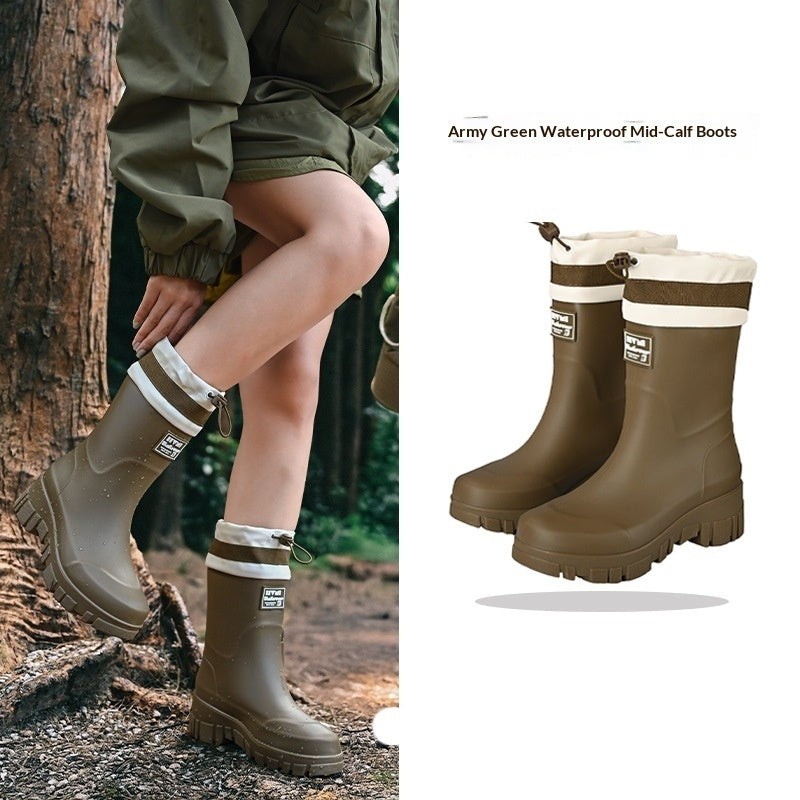 Women's Waterproof Tall Rain Boots | Non-Slip Knee-High & Mid-Calf | All-Season