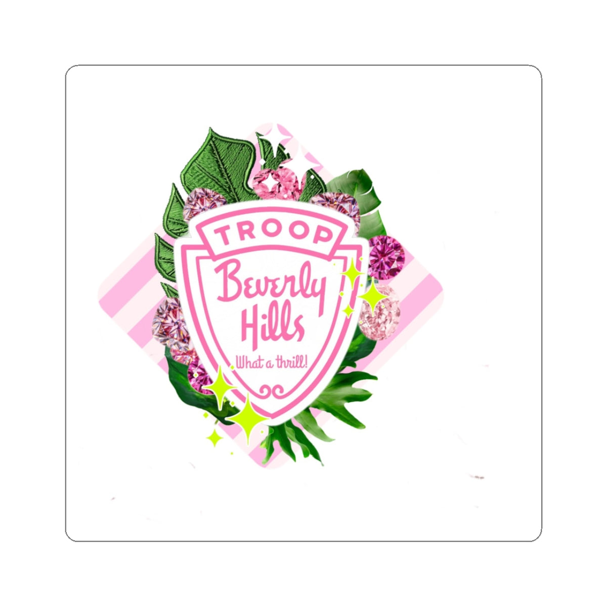 Beverly Hills Troop Floral Kiss-Cut Sticker