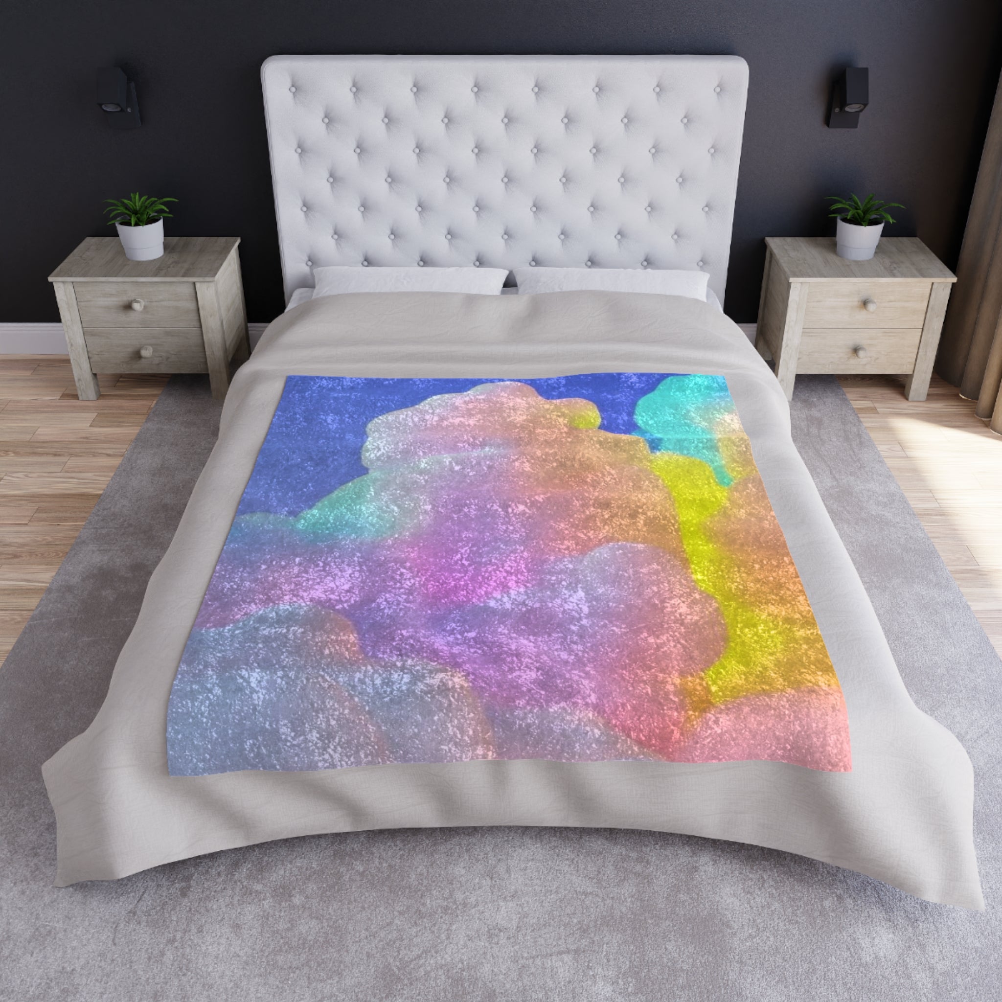 Dopamine-Style Crushed Velvet Blanket