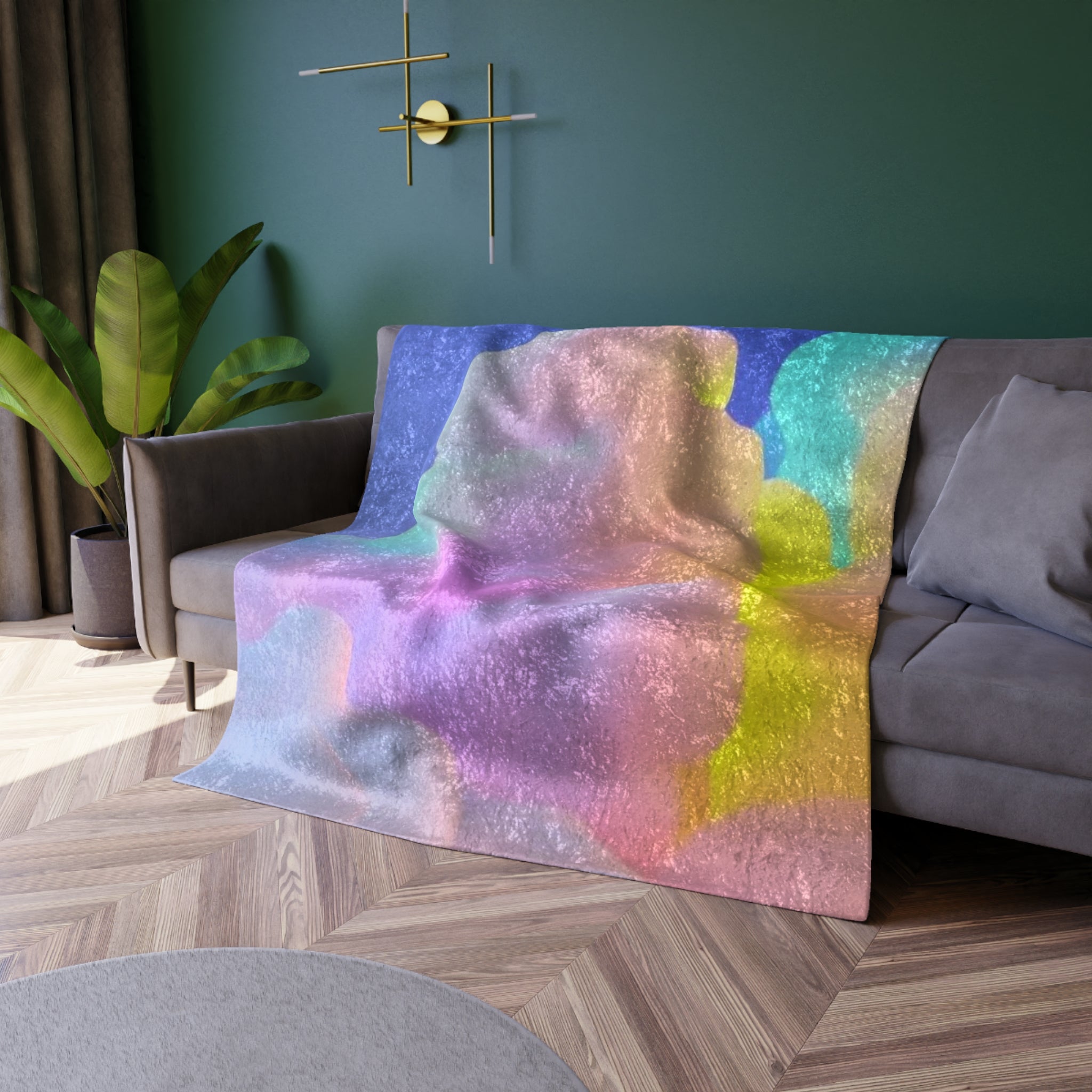 Dopamine-Style Crushed Velvet Blanket