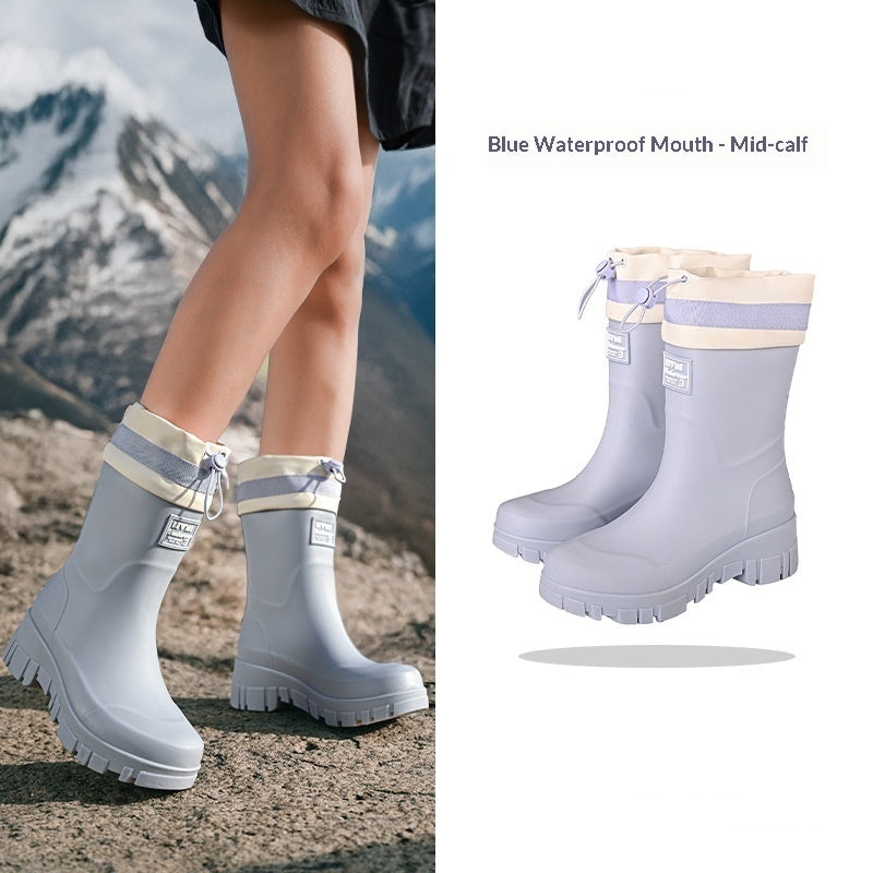 Women's Waterproof Tall Rain Boots | Non-Slip Knee-High & Mid-Calf | All-Season